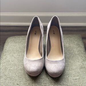 Women's Taupe Suede Wedge Heels